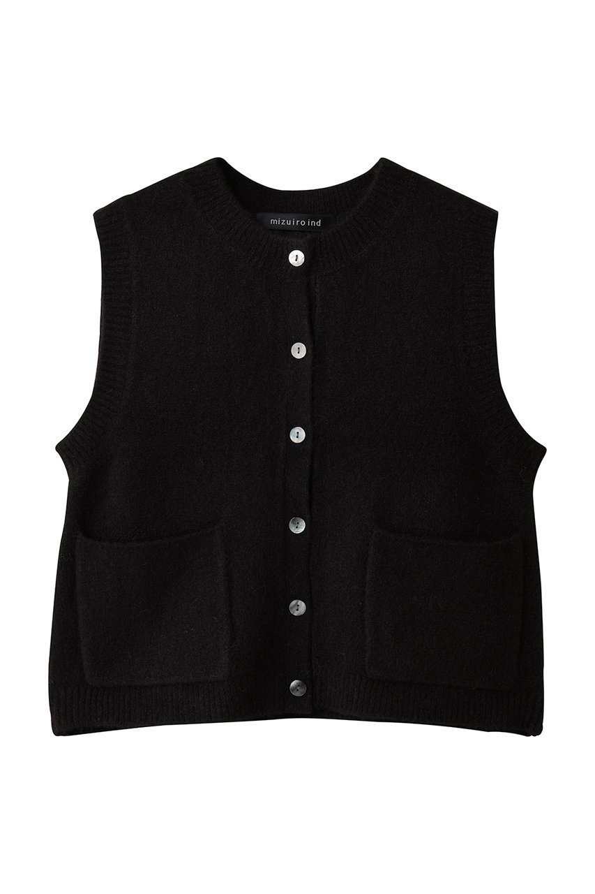 【ミズイロ インド/mizuiro ind】のboucle crew neck vest ベスト インテリア・キッズ・メンズ・レディースファッション・服の通販 founy(ファニー) 　ファッション　Fashion　レディースファッション　Fashion for Women　トップス・カットソー　Cut & Sew Tops　ニット　Knit Tops & Sweaters　ベスト&ジレ / 重ね着スタイル　Vests & Gilets　カジュアルプルオーバー・ニットトップス　Pullovers & Knit Tops / Casual Pullovers　ベスト　Vest, Waistcoat　ベーシック　Basic, Essential　新作・新入荷　New Arrivals / New In　black|ID: prp329100004693070 ipo3291000000033886260