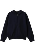 【ミズイロ インド/mizuiro ind】のzip hooded knit P/O プルオーバー navy|ID:prp329100004693071