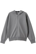 【ミズイロ インド/mizuiro ind】のジップフードニットプルオーバー l.gray|ID:prp329100004693071
