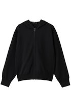【ミズイロ インド/mizuiro ind】のジップフードニットプルオーバー black|ID:prp329100004693071