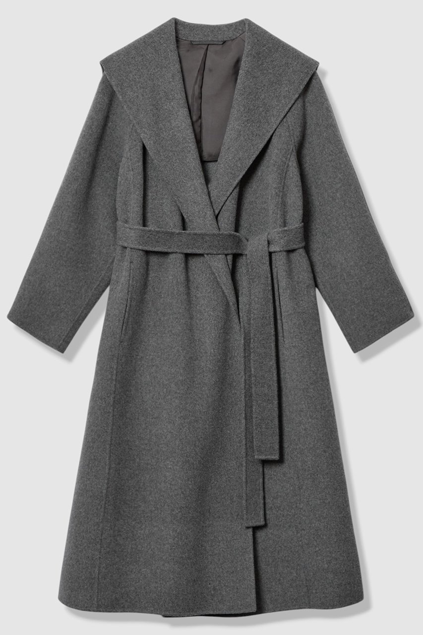 【アナイ/ANAYI】のシャルムリバービックカラーコート インテリア・キッズ・メンズ・レディースファッション・服の通販 founy(ファニー) 　ファッション　Fashion　レディースファッション　Fashion for Women　アウター　Coat / Outerwear Collection　コート・ロングコート・ピーコート　Long Coats, Peacoats & More　なめらか　Smooth, Silky Texture　エレガント 上品　Elegant　コンパクト　Compact, Small Size　スリット　Slit, Slit Detail　スリーブ　Sleeve, Long Sleeve / Short Sleeve　ループ　Loop, Loop Knit　ロング　Long, Long-Length　新作・新入荷　New Arrivals / New In　グレー|ID: prp329100004693076 ipo3291000000033886303