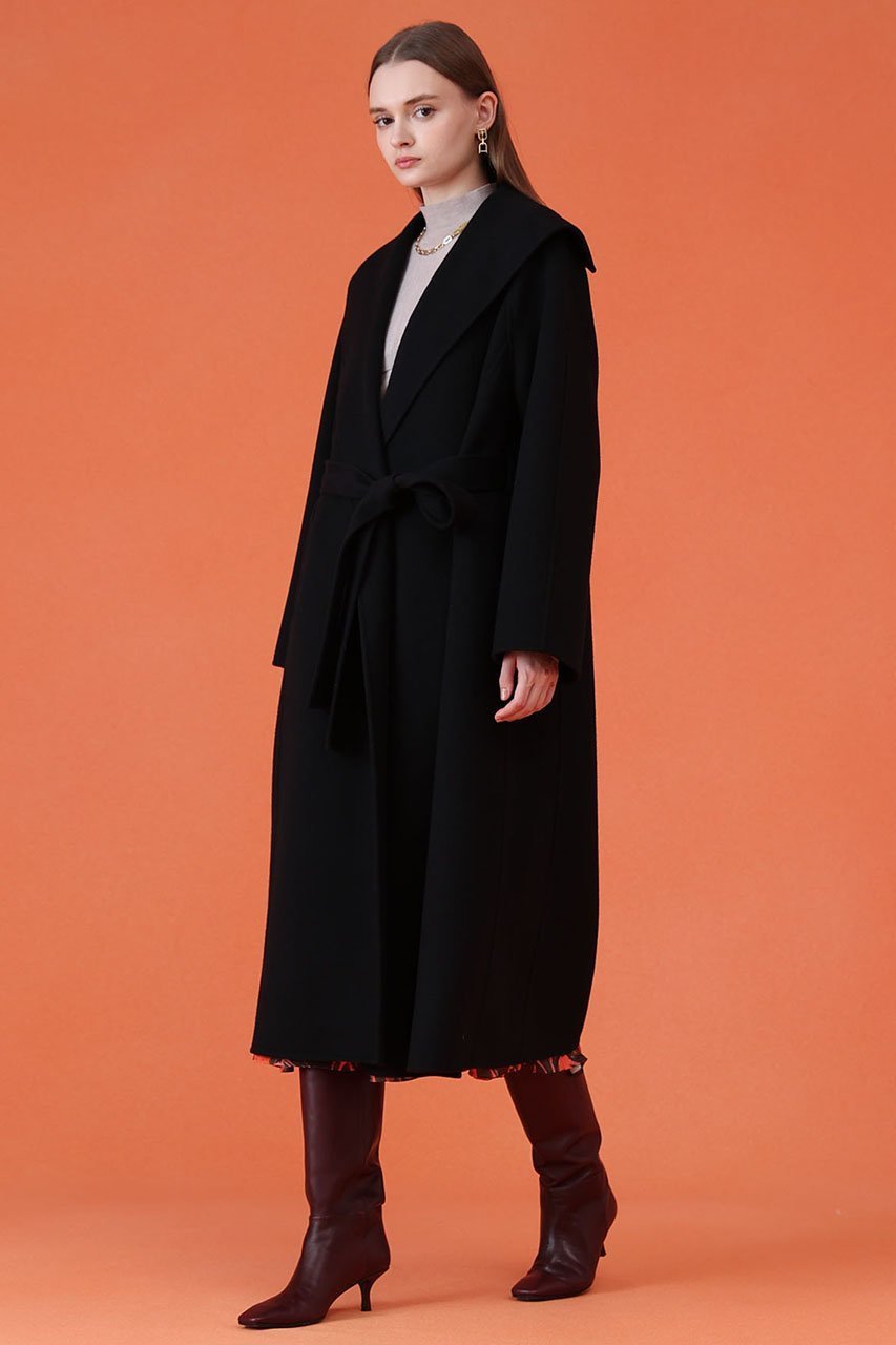 【アナイ/ANAYI】のシャルムリバービックカラーコート 人気、トレンドファッション・服の通販 founy(ファニー) 　ファッション　Fashion　レディースファッション　Fashion for Women　アウター　Coat / Outerwear Collection　コート・ロングコート・ピーコート　Long Coats, Peacoats & More　なめらか　Smooth, Silky Texture　エレガント 上品　Elegant　コンパクト　Compact, Small Size　スリット　Slit, Slit Detail　スリーブ　Sleeve, Long Sleeve / Short Sleeve　ループ　Loop, Loop Knit　ロング　Long, Long-Length　新作・新入荷　New Arrivals / New In　other-5|ID: prp329100004693076 ipo3291000000033886308