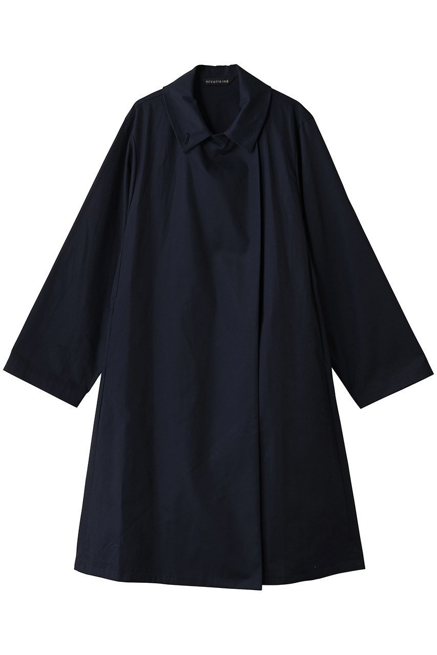 【ミズイロ インド/mizuiro ind】のトレンチライクコート インテリア・キッズ・メンズ・レディースファッション・服の通販 founy(ファニー) 　ファッション　Fashion　レディースファッション　Fashion for Women　アウター　Coat / Outerwear Collection　コート・ロングコート・ピーコート　Long Coats, Peacoats & More　スタンド　Stand Collar, Upright Stand　リラックス　Relax, Relaxed Fit　ロング　Long, Long-Length　navy|ID: prp329100004693077 ipo3291000000035800021