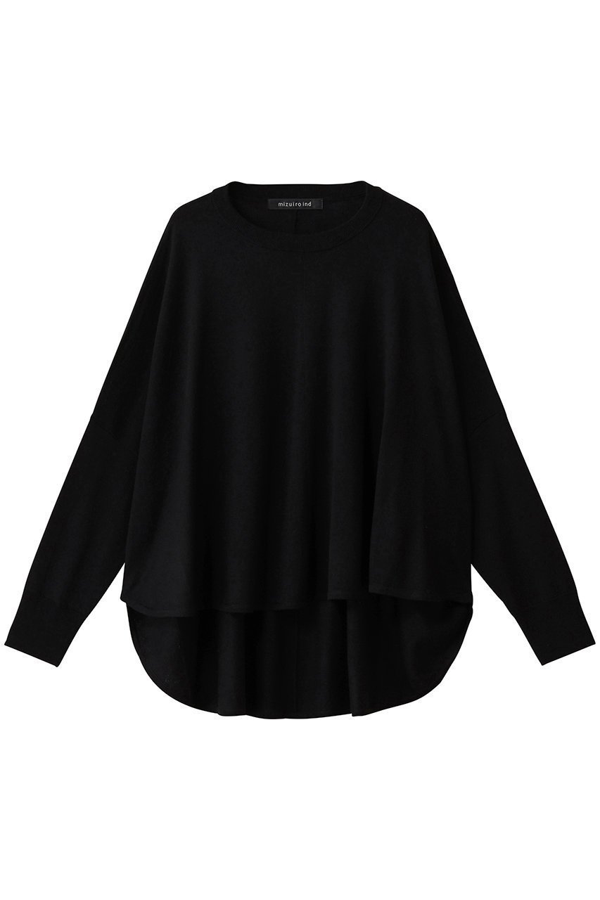 【ミズイロ インド/mizuiro ind】のfront seemed cocoon P/O プルオーバー インテリア・キッズ・メンズ・レディースファッション・服の通販 founy(ファニー) 　ファッション　Fashion　レディースファッション　Fashion for Women　トップス・カットソー　Cut & Sew Tops　ニット　Knit Tops & Sweaters　カジュアルプルオーバー・ニットトップス　Pullovers & Knit Tops / Casual Pullovers　シンプル　Simple, Minimal　スラックス　Slacks, Dress Pants　デニム　Denim, Jeans Material　ドレープ　Drape, Draping Fabric　新作・新入荷　New Arrivals / New In　black|ID: prp329100004693079 ipo3291000000033886339