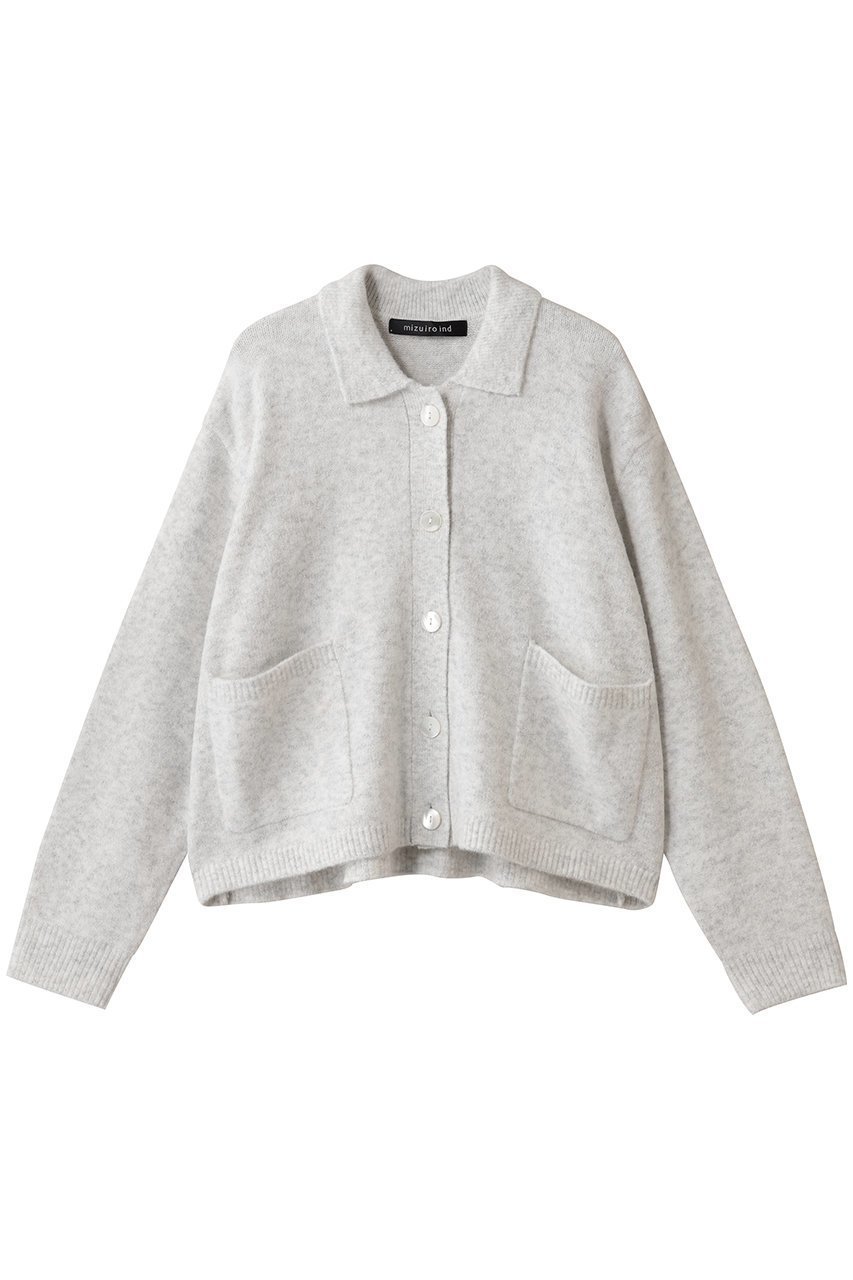 【ミズイロ インド/mizuiro ind】のshort C/D with collar カーディガン インテリア・キッズ・メンズ・レディースファッション・服の通販 founy(ファニー) 　ファッション　Fashion　レディースファッション　Fashion for Women　トップス・カットソー　Cut & Sew Tops　ニット　Knit Tops & Sweaters　カーディガン・羽織り　Layered Style Cardigans　カーディガン　Cardigan, Knitwear　クラシック　Classic, Timeless Style　ショート　Short, Short Length　バランス　Balance, Style Balance　フレア　Flare, Flared　マニッシュ　Mannish, Boyish　新作・新入荷　New Arrivals / New In　off white|ID: prp329100004693081 ipo3291000000033886353