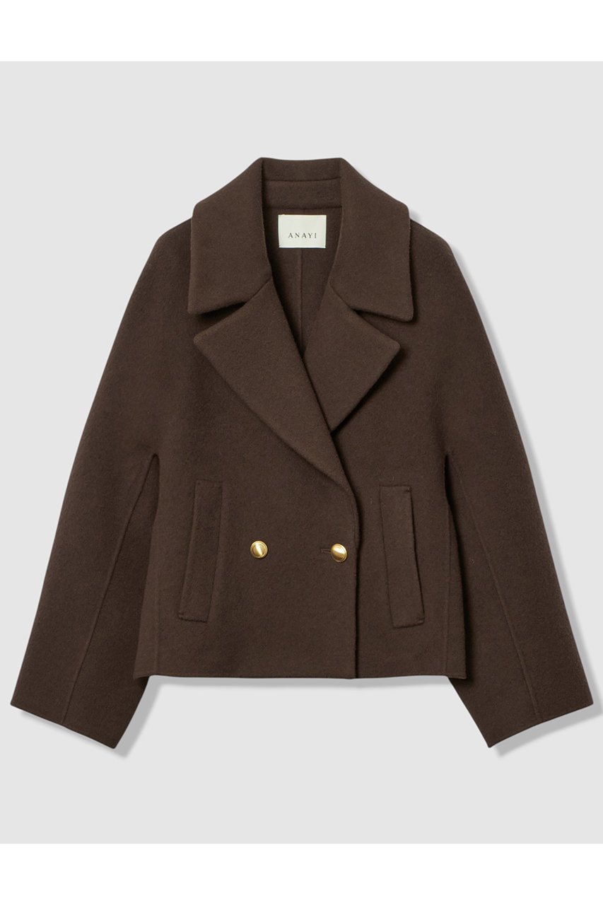 【アナイ/ANAYI】のシャギーリバーショートコート インテリア・キッズ・メンズ・レディースファッション・服の通販 founy(ファニー) 　ファッション　Fashion　レディースファッション　Fashion for Women　アウター　Coat / Outerwear Collection　コート・ロングコート・ピーコート　Long Coats, Peacoats & More　ショート　Short, Short Length　ブルゾン　Blouson, Bomber Jacket　新作・新入荷　New Arrivals / New In　ブラウン|ID: prp329100004693087 ipo3291000000033886393