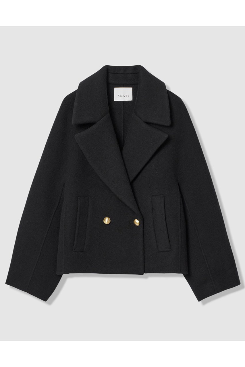 【アナイ/ANAYI】のシャギーリバーショートコート インテリア・キッズ・メンズ・レディースファッション・服の通販 founy(ファニー) 　ファッション　Fashion　レディースファッション　Fashion for Women　アウター　Coat / Outerwear Collection　コート・ロングコート・ピーコート　Long Coats, Peacoats & More　ショート　Short, Short Length　ブルゾン　Blouson, Bomber Jacket　ブラック|ID: prp329100004693087 ipo3291000000035743354