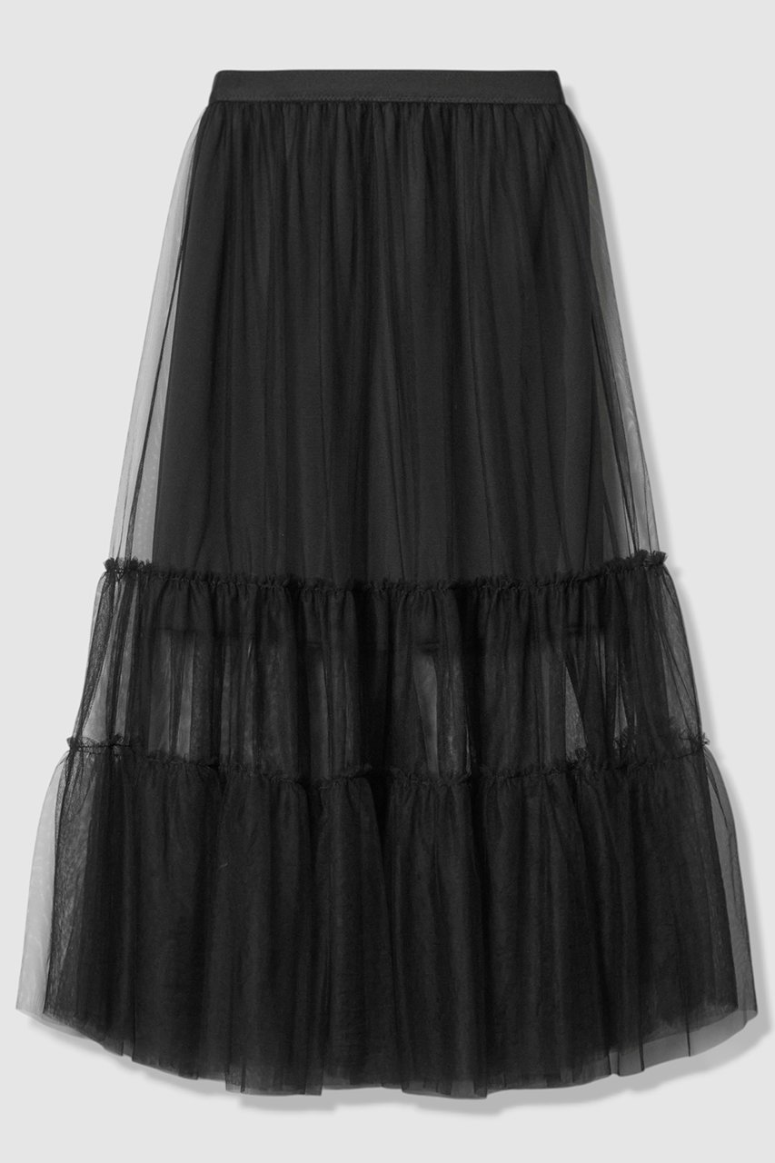 【アナイ/ANAYI】のチュールティアード スカート インテリア・キッズ・メンズ・レディースファッション・服の通販 founy(ファニー) 　ファッション　Fashion　レディースファッション　Fashion for Women　スカート　Skirts　ティアードスカート　Tiered Skirts　ロングスカート　Long Skirts / Maxi & Midi Skirts　エアリー　Airy Texture　ストレッチ　Stretch, Stretchy Fabric　チュール　Tulip, Tulip Motif　ティアードスカート　Tiered Skirt, Flounced Skirt　ロング　Long, Long-Length　新作・新入荷　New Arrivals / New In　ブラック|ID: prp329100004693090 ipo3291000000033886425