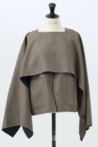 【デザイン ワークス/DESIGN WORKS】のダブルフェイスケープ&ベスト 人気、トレンドファッション・服の通販 founy(ファニー) ファッション Fashion レディースファッション Fashion for Women アウター Coat / Outerwear Collection コート・ロングコート・ピーコート Long Coats, Peacoats & More おすすめ Recommended / Our Picks コンパクト Compact, Small Size ショート Short, Short Length タートルネック Turtleneck, High Neck ダブル Double, Double-Breasted フェイス Face, Facial Design ベスト Vest, Waistcoat リバーシブル Reversible, Two-Sided エレガント 上品 Elegant 新作・新入荷 New Arrivals / New In thumbnail ブラウン|ID: prp329100004694278 ipo3291000000033896128