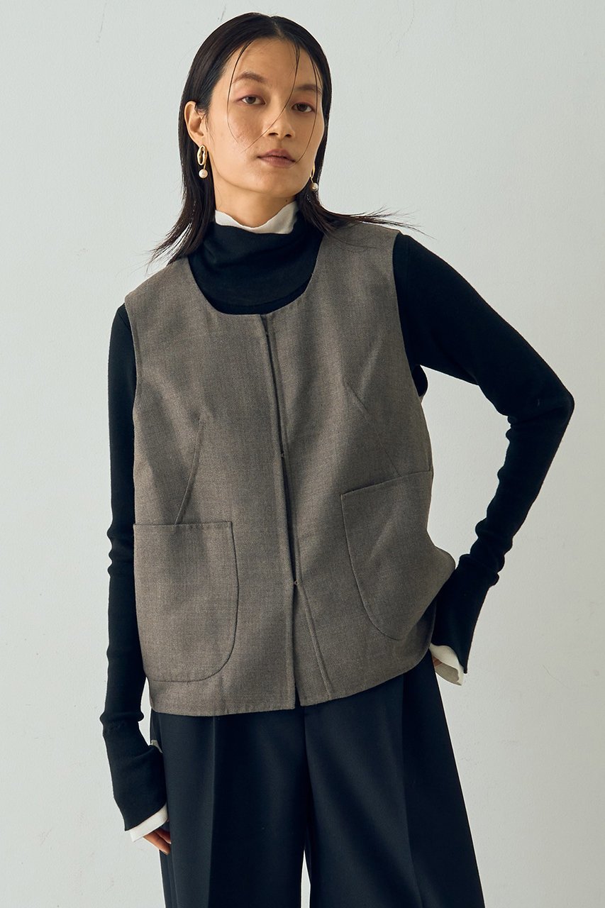 【デザイン ワークス/DESIGN WORKS】のダブルフェイスケープ&ベスト 人気、トレンドファッション・服の通販 founy(ファニー) 　ファッション　Fashion　レディースファッション　Fashion for Women　アウター　Coat / Outerwear Collection　コート・ロングコート・ピーコート　Long Coats, Peacoats & More　おすすめ　Recommended / Our Picks　コンパクト　Compact, Small Size　ショート　Short, Short Length　タートルネック　Turtleneck, High Neck　ダブル　Double, Double-Breasted　フェイス　Face, Facial Design　ベスト　Vest, Waistcoat　リバーシブル　Reversible, Two-Sided　エレガント 上品　Elegant　other-7|ID: prp329100004694278 ipo3291000000035869450