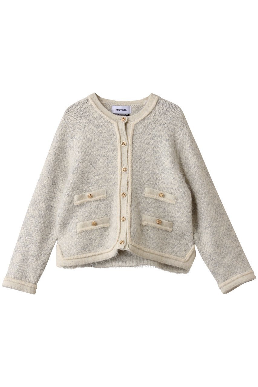 【ミュベール/MUVEIL】のウサギツイードニットジャケット インテリア・キッズ・メンズ・レディースファッション・服の通販 founy(ファニー) 　ファッション　Fashion　レディースファッション　Fashion for Women　アウター　Coat / Outerwear Collection　レディースジャケット・軽アウター　Jackets　エレガント 上品　Elegant　クラシック　Classic, Timeless Style　コレクション　Collection, Seasonal Line　ジャケット　Jacket, Outerwear　ツイード　Twill, Twill Weave　ミックス　Mix, Mixed Style　新作・新入荷　New Arrivals / New In　エクリュ|ID: prp329100004694280 ipo3291000000033896147