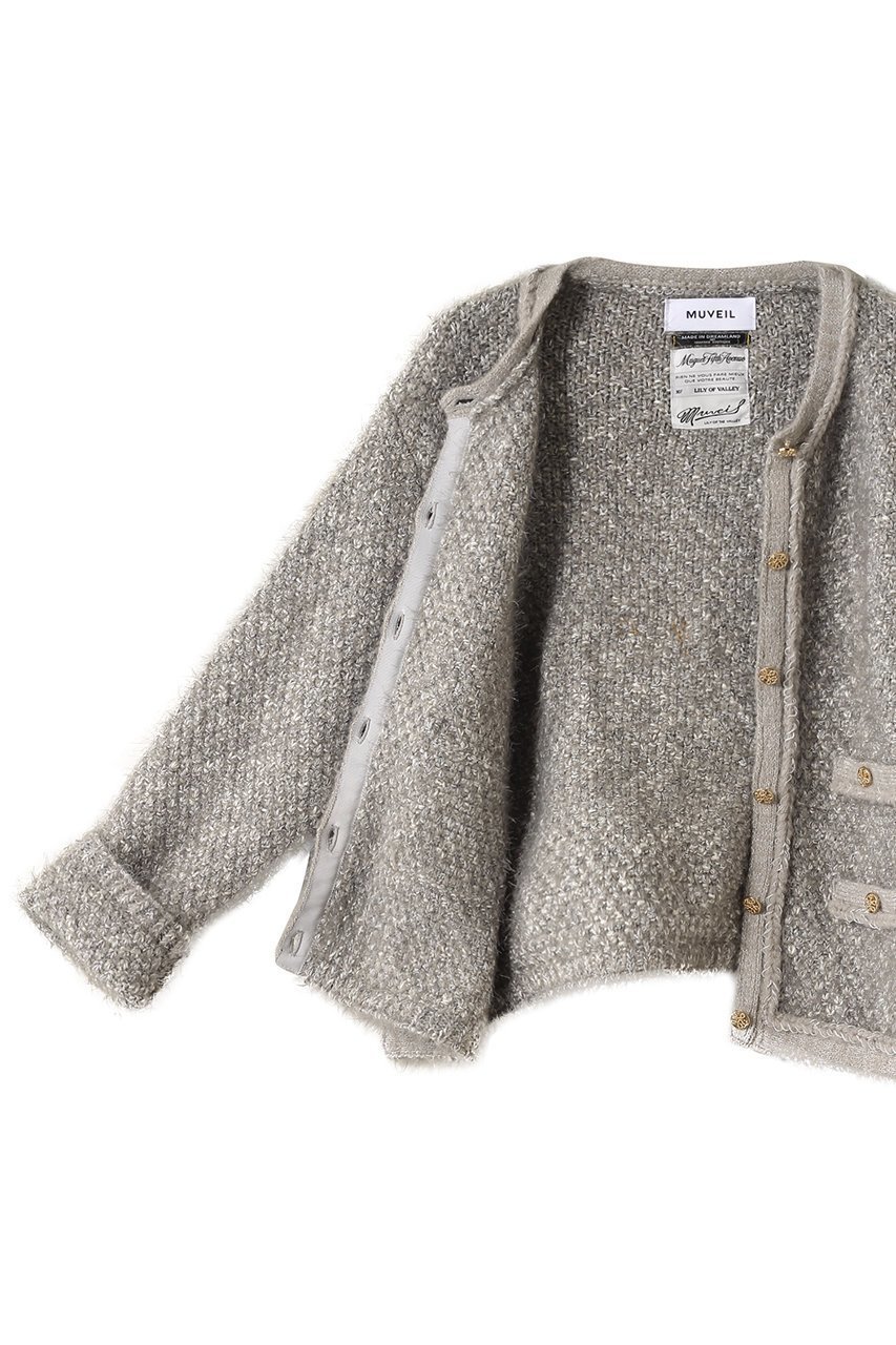 【ミュベール/MUVEIL】のウサギツイードニットジャケット 人気、トレンドファッション・服の通販 founy(ファニー) 　ファッション　Fashion　レディースファッション　Fashion for Women　アウター　Coat / Outerwear Collection　レディースジャケット・軽アウター　Jackets　エレガント 上品　Elegant　クラシック　Classic, Timeless Style　コレクション　Collection, Seasonal Line　ジャケット　Jacket, Outerwear　ツイード　Twill, Twill Weave　ミックス　Mix, Mixed Style　新作・新入荷　New Arrivals / New In　other-7|ID: prp329100004694280 ipo3291000000033896154