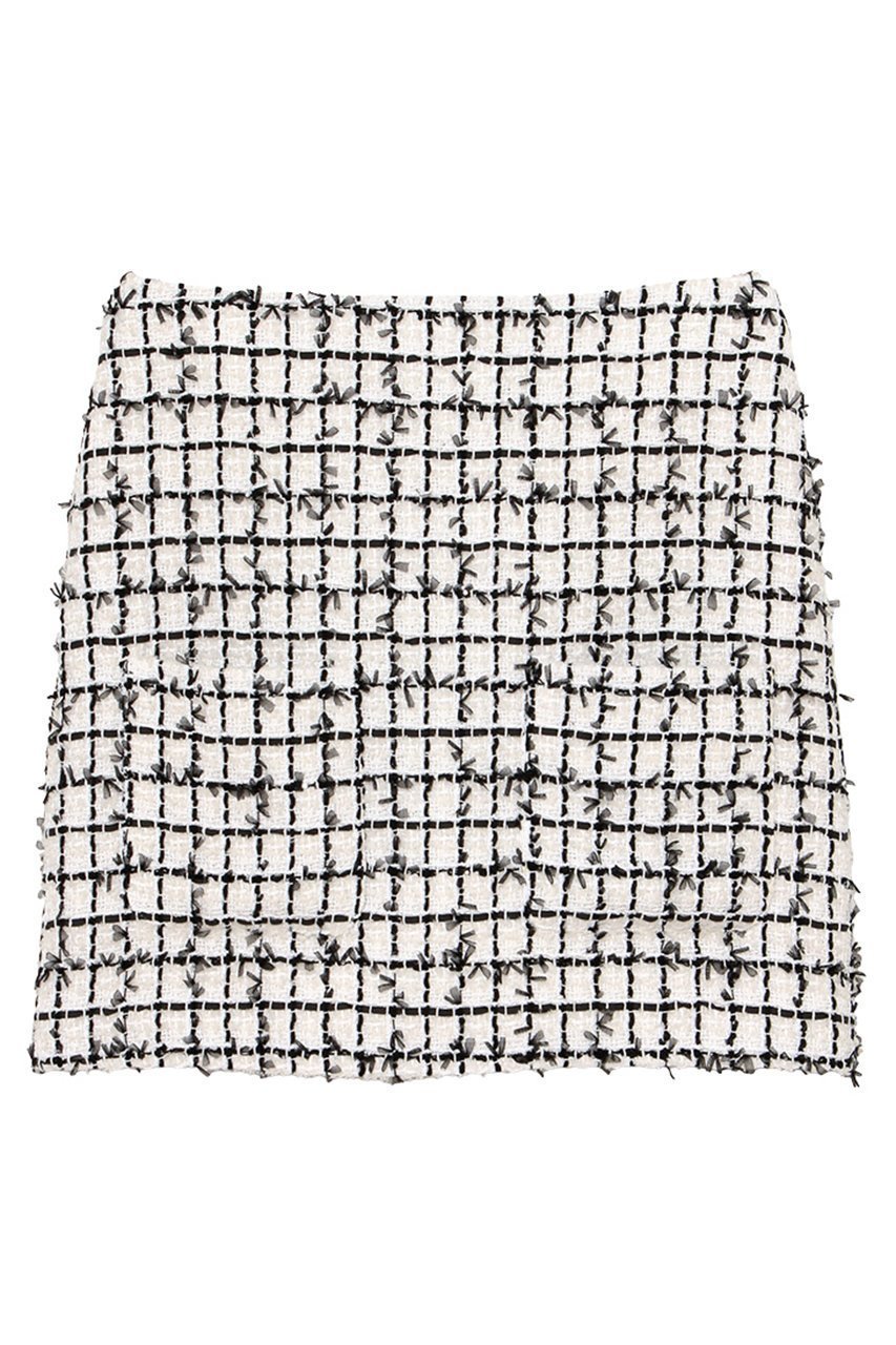 【マディソンブルー/MADISONBLUE】のLOW WAIST PATCH-P MINI SK TWEED ツイードミニスカート インテリア・キッズ・メンズ・レディースファッション・服の通販 founy(ファニー) 　ファッション　Fashion　レディースファッション　Fashion for Women　スカート　Skirts　ミニスカート　Mini Skirts　クラシック　Classic, Timeless Style　ツイード　Twill, Twill Weave　パッチ　Patch, Appliqué　ポケット　Pocket, Pocket Detail　ミニスカート　Mini Skirt, Short Skirt　モノトーン　Monotone, Black and White　新作・新入荷　New Arrivals / New In　ホワイト|ID: prp329100004694281 ipo3291000000033896157