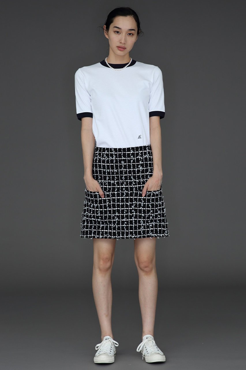 【マディソンブルー/MADISONBLUE】のLOW WAIST PATCH-P MINI SK TWEED ツイードミニスカート 人気、トレンドファッション・服の通販 founy(ファニー) 　ファッション　Fashion　レディースファッション　Fashion for Women　スカート　Skirts　ミニスカート　Mini Skirts　クラシック　Classic, Timeless Style　ツイード　Twill, Twill Weave　パッチ　Patch, Appliqué　ポケット　Pocket, Pocket Detail　ミニスカート　Mini Skirt, Short Skirt　モノトーン　Monotone, Black and White　再入荷　Restock / Back in Stock　other-6|ID: prp329100004694281 ipo3291000000036242374