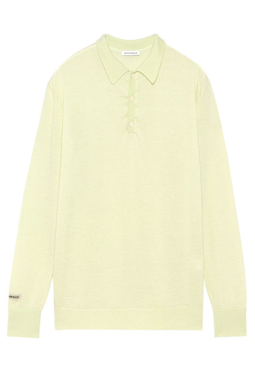 【マディソンブルー/MADISONBLUE】のWRIKLED RELAXED FIT POLO KNIT ポロニット インテリア・キッズ・メンズ・レディースファッション・服の通販 founy(ファニー) 　ファッション　Fashion　レディースファッション　Fashion for Women　トップス・カットソー　Cut & Sew Tops　ニット　Knit Tops & Sweaters　カジュアルプルオーバー・ニットトップス　Pullovers & Knit Tops / Casual Pullovers　ジャカード／ジャガード　Jacquard, Woven Pattern　フィット　Fit, Slim Fit　リラックス　Relax, Relaxed Fit　新作・新入荷　New Arrivals / New In　ライトグリーン|ID: prp329100004694282 ipo3291000000033896166