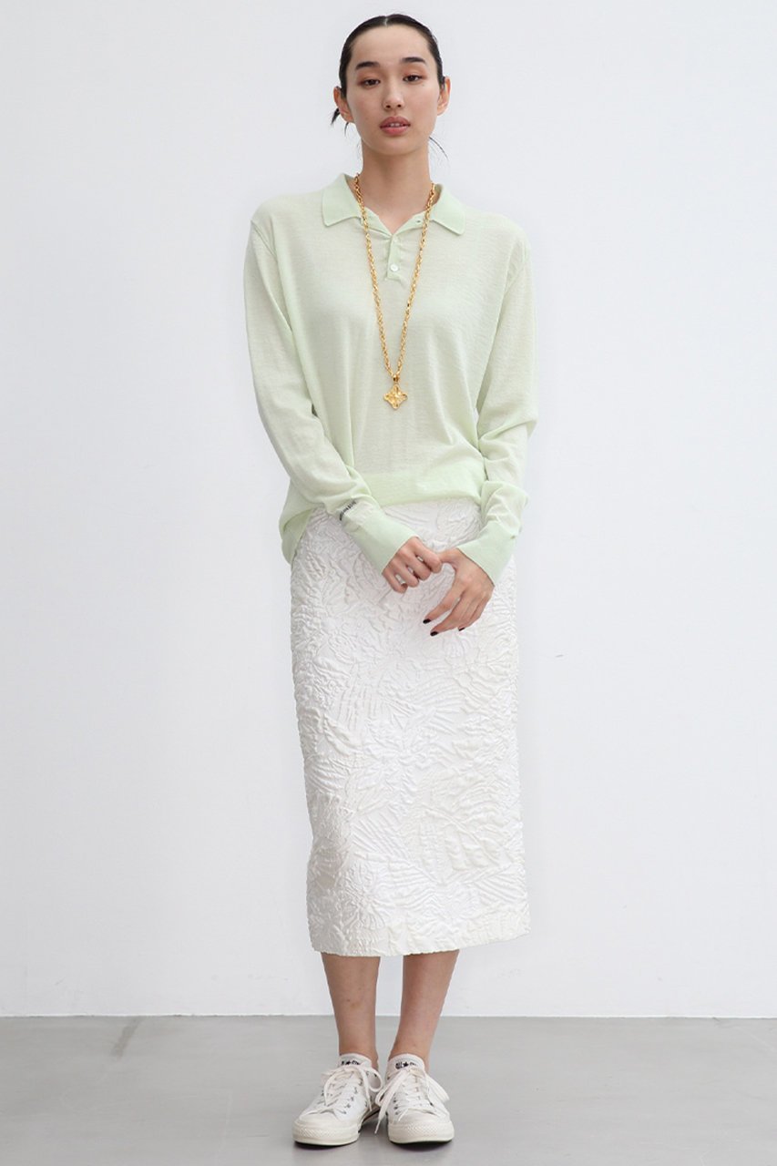 【マディソンブルー/MADISONBLUE】のWRIKLED RELAXED FIT POLO KNIT ポロニット 人気、トレンドファッション・服の通販 founy(ファニー) 　ファッション　Fashion　レディースファッション　Fashion for Women　トップス・カットソー　Cut & Sew Tops　ニット　Knit Tops & Sweaters　カジュアルプルオーバー・ニットトップス　Pullovers & Knit Tops / Casual Pullovers　ジャカード／ジャガード　Jacquard, Woven Pattern　フィット　Fit, Slim Fit　リラックス　Relax, Relaxed Fit　other-7|ID: prp329100004694282 ipo3291000000035869467