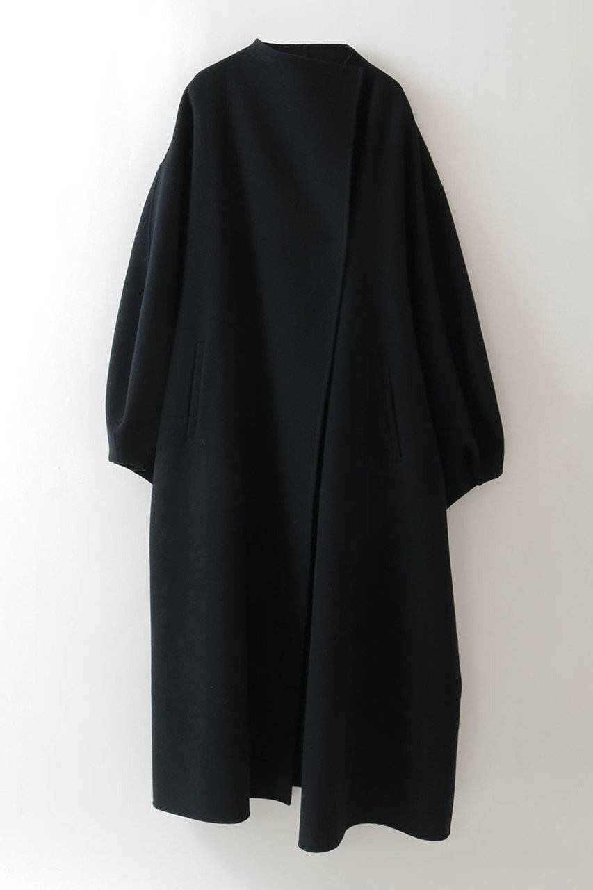 【ハー/HER.】の【9/18 12:00販売開始】ウールリバードルマンコート 人気、トレンドファッション・服の通販 founy(ファニー) 　ファッション　Fashion　レディースファッション　Fashion for Women　アウター　Coat / Outerwear Collection　コート・ロングコート・ピーコート　Long Coats, Peacoats & More　ダブル　Double, Double-Breasted　ドレープ　Drape, Draping Fabric　ロング　Long, Long-Length　エレガント 上品　Elegant　新作・新入荷　New Arrivals / New In　防寒　Cold Protection, Winter-Ready　 other-1|ID: prp329100004695406 ipo3291000000033905891