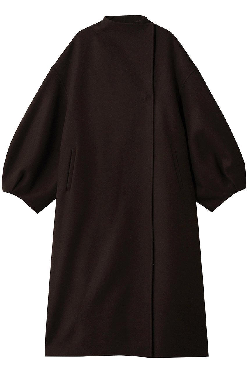 【ハー/HER.】のウールリバードルマンコート インテリア・キッズ・メンズ・レディースファッション・服の通販 founy(ファニー) 　ファッション　Fashion　レディースファッション　Fashion for Women　アウター　Coat / Outerwear Collection　コート・ロングコート・ピーコート　Long Coats, Peacoats & More　ダブル　Double, Double-Breasted　ドレープ　Drape, Draping Fabric　ロング　Long, Long-Length　エレガント 上品　Elegant　防寒　Cold Protection, Winter-Ready　ブラウン|ID: prp329100004695406 ipo3291000000035754014