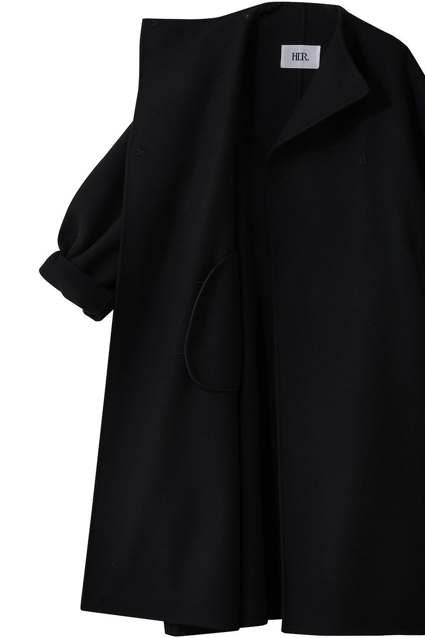 【ハー/HER.】のウールリバードルマンコート 人気、トレンドファッション・服の通販 founy(ファニー) 　ファッション　Fashion　レディースファッション　Fashion for Women　アウター　Coat / Outerwear Collection　コート・ロングコート・ピーコート　Long Coats, Peacoats & More　ダブル　Double, Double-Breasted　ドレープ　Drape, Draping Fabric　ロング　Long, Long-Length　エレガント 上品　Elegant　防寒　Cold Protection, Winter-Ready　other-6|ID: prp329100004695406 ipo3291000000035754019