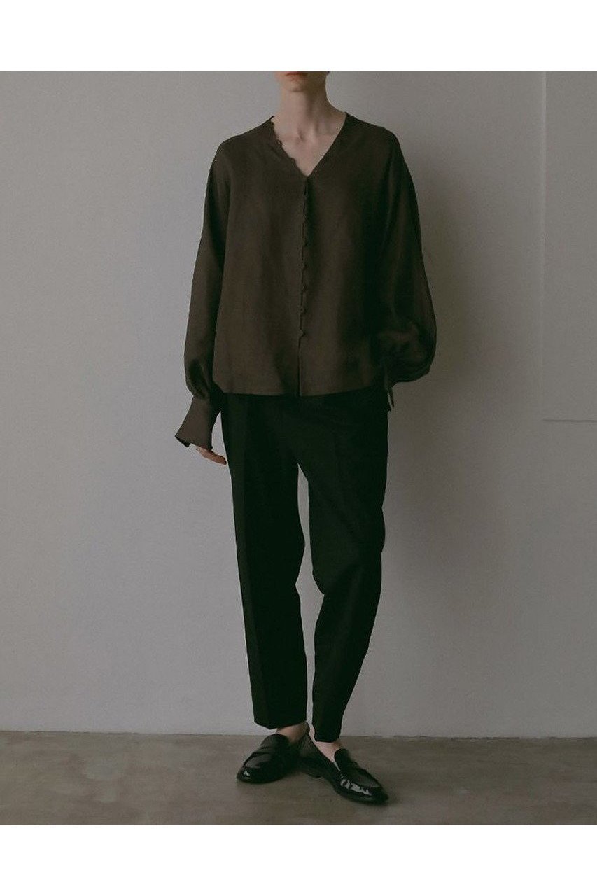 【ハー/HER.】の【9/18 12:00販売開始】ボタンブラウス 人気、トレンドファッション・服の通販 founy(ファニー) 　ファッション　Fashion　レディースファッション　Fashion for Women　トップス・カットソー　Cut & Sew Tops　シャツ・ブラウス・オフィスカジュアル　Elegant Blouses & Button-Ups　おすすめ　Recommended / Our Picks　カットソー　Cut and Sewn Top　スリーブ　Sleeve, Long Sleeve / Short Sleeve　タンク　Tank Top, Sleeveless Top　ツイル　Twist, Twisted Detail　フロント　Front, Front Design　ボトム　Bottoms, Lower Wear　リネン　Linen, Linen Fabric　リラックス　Relax, Relaxed Fit　ロング　Long, Long-Length　新作・新入荷　New Arrivals / New In　羽織　Haori, Light Jacket　other-2|ID: prp329100004695409 ipo3291000000033905922