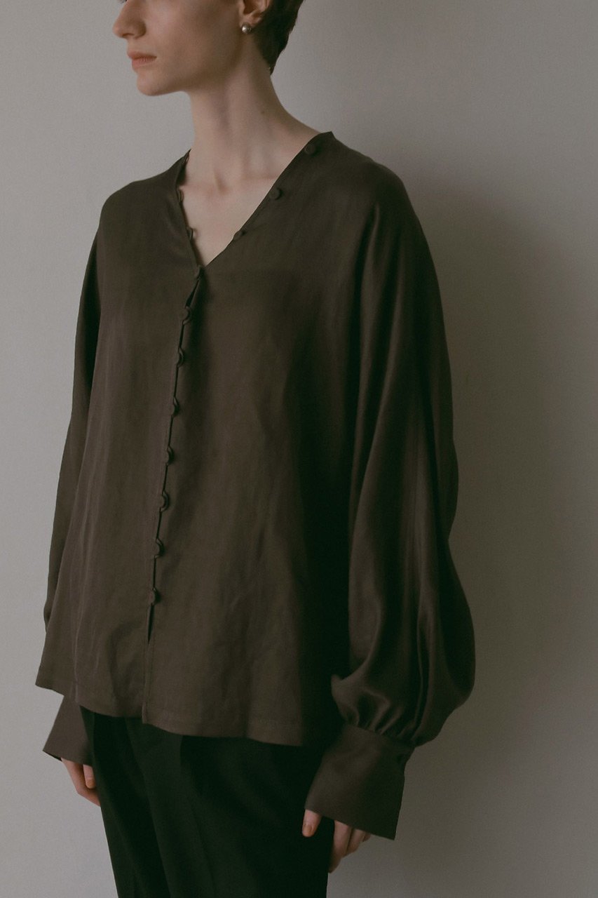 【ハー/HER.】の【9/18 12:00販売開始】ボタンブラウス 人気、トレンドファッション・服の通販 founy(ファニー) 　ファッション　Fashion　レディースファッション　Fashion for Women　トップス・カットソー　Cut & Sew Tops　シャツ・ブラウス・オフィスカジュアル　Elegant Blouses & Button-Ups　おすすめ　Recommended / Our Picks　カットソー　Cut and Sewn Top　スリーブ　Sleeve, Long Sleeve / Short Sleeve　タンク　Tank Top, Sleeveless Top　ツイル　Twist, Twisted Detail　フロント　Front, Front Design　ボトム　Bottoms, Lower Wear　リネン　Linen, Linen Fabric　リラックス　Relax, Relaxed Fit　ロング　Long, Long-Length　新作・新入荷　New Arrivals / New In　羽織　Haori, Light Jacket　other-3|ID: prp329100004695409 ipo3291000000033905923