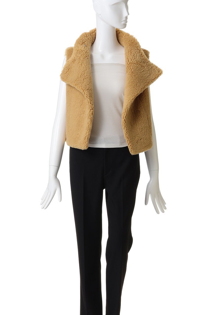 【ハー/HER.】のボアベスト 人気、トレンドファッション・服の通販 founy(ファニー) 　ファッション　Fashion　レディースファッション　Fashion for Women　アウター　Coat / Outerwear Collection　レディースジャケット・軽アウター　Jackets　カットソー　Cut and Sewn Top　コンパクト　Compact, Small Size　シンプル　Simple, Minimal　ジャケット　Jacket, Outerwear　ベスト　Vest, Waistcoat　秋　Autumn　other-8|ID: prp329100004695412 ipo3291000000033937773