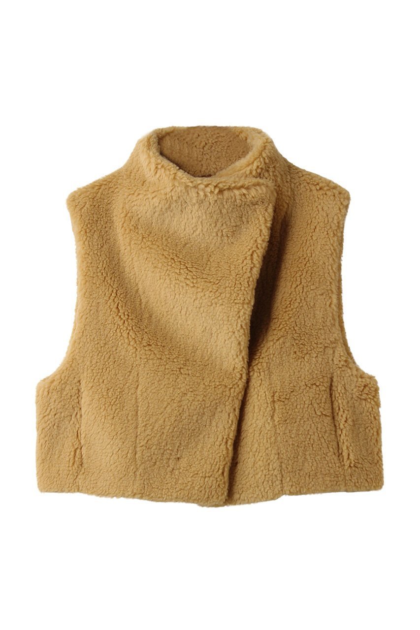 【ハー/HER.】のボアベスト インテリア・キッズ・メンズ・レディースファッション・服の通販 founy(ファニー) 　ファッション　Fashion　レディースファッション　Fashion for Women　アウター　Coat / Outerwear Collection　レディースジャケット・軽アウター　Jackets　カットソー　Cut and Sewn Top　コンパクト　Compact, Small Size　シンプル　Simple, Minimal　ジャケット　Jacket, Outerwear　ベスト　Vest, Waistcoat　秋　Autumn　キャメル|ID: prp329100004695412 ipo3291000000035970059