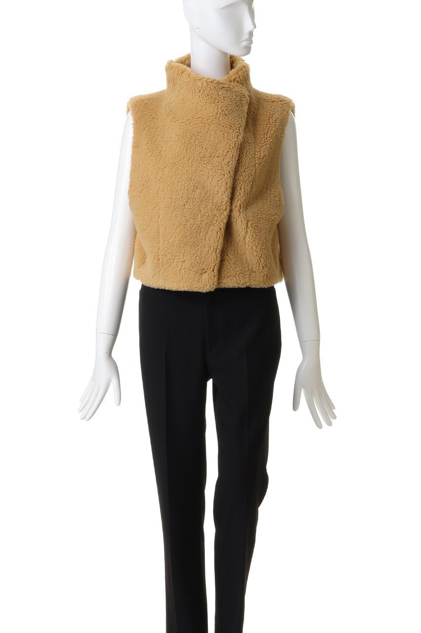 【ハー/HER.】のボアベスト 人気、トレンドファッション・服の通販 founy(ファニー) 　ファッション　Fashion　レディースファッション　Fashion for Women　アウター　Coat / Outerwear Collection　レディースジャケット・軽アウター　Jackets　カットソー　Cut and Sewn Top　コンパクト　Compact, Small Size　シンプル　Simple, Minimal　ジャケット　Jacket, Outerwear　ベスト　Vest, Waistcoat　秋　Autumn　other-2|ID: prp329100004695412 ipo3291000000035970060