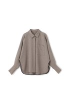 【アンクレイヴ/uncrave】のウォッシャブルウールライクツイル ドルマンシャツ シャンブレーチャコール|ID:prp329100004696697