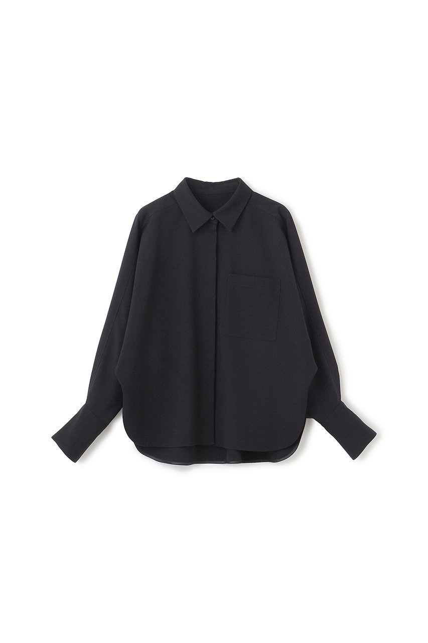 【アンクレイヴ/uncrave】のウォッシャブルウールライクツイル ドルマンシャツ インテリア・キッズ・メンズ・レディースファッション・服の通販 founy(ファニー) 　ファッション　Fashion　レディースファッション　Fashion for Women　トップス・カットソー　Cut & Sew Tops　シャツ・ブラウス・オフィスカジュアル　Elegant Blouses & Button-Ups　シャンブレー　Chambray, Denim-Like Fabric　スリーブ　Sleeve, Long Sleeve / Short Sleeve　ツイル　Twist, Twisted Detail　バランス　Balance, Style Balance　レギュラー　Regular, Standard Fit　ロング　Long, Long-Length　定番　Standard, Basic Item　新作・新入荷　New Arrivals / New In　ダークネイビー|ID: prp329100004696697 ipo3291000000033916951