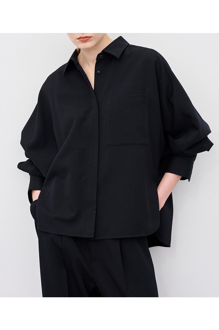 【アンクレイヴ/uncrave】のウォッシャブルウールライクツイル ドルマンシャツ 人気、トレンドファッション・服の通販 founy(ファニー) 　ファッション　Fashion　レディースファッション　Fashion for Women　トップス・カットソー　Cut & Sew Tops　シャツ・ブラウス・オフィスカジュアル　Elegant Blouses & Button-Ups　シャンブレー　Chambray, Denim-Like Fabric　スリーブ　Sleeve, Long Sleeve / Short Sleeve　ツイル　Twist, Twisted Detail　バランス　Balance, Style Balance　レギュラー　Regular, Standard Fit　ロング　Long, Long-Length　定番　Standard, Basic Item　新作・新入荷　New Arrivals / New In　other-4|ID: prp329100004696697 ipo3291000000033916954