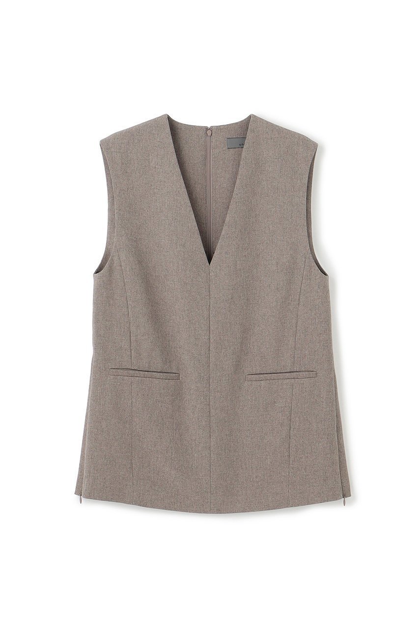 【アンクレイヴ/uncrave】のウォッシャブルウールライクツイル ジレ インテリア・キッズ・メンズ・レディースファッション・服の通販 founy(ファニー) 　ファッション　Fashion　レディースファッション　Fashion for Women　アウター　Coat / Outerwear Collection　レディースジャケット・軽アウター　Jackets　シェイプ　Shape, Slim Fit　シャンブレー　Chambray, Denim-Like Fabric　ジャケット　Jacket, Outerwear　スリット　Slit, Slit Detail　ツイル　Twist, Twisted Detail　ベスト　Vest, Waistcoat　レギュラー　Regular, Standard Fit　定番　Standard, Basic Item　新作・新入荷　New Arrivals / New In　シャンブレーチャコール|ID: prp329100004696698 ipo3291000000033916958