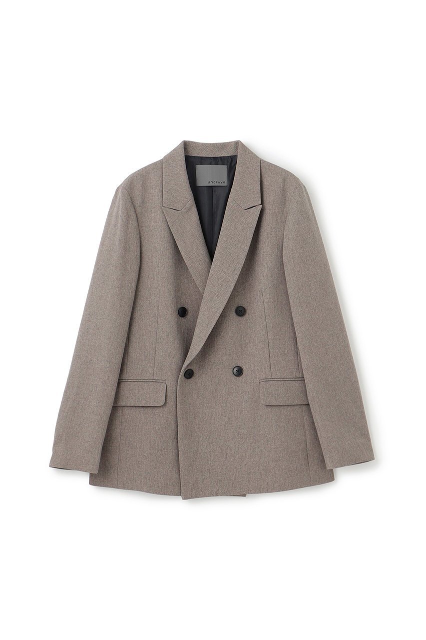【アンクレイヴ/uncrave】のウォッシャブルウールライクツイル ジャケット インテリア・キッズ・メンズ・レディースファッション・服の通販 founy(ファニー) 　ファッション　Fashion　レディースファッション　Fashion for Women　アウター　Coat / Outerwear Collection　レディースジャケット・軽アウター　Jackets　おすすめ　Recommended / Our Picks　シャンブレー　Chambray, Denim-Like Fabric　ジャケット　Jacket, Outerwear　セットアップ　Set-Up, Coordinated Outfit　ダブル　Double, Double-Breasted　ツイル　Twist, Twisted Detail　バランス　Balance, Style Balance　レギュラー　Regular, Standard Fit　ワイド　Wide, Wide Fit　新作・新入荷　New Arrivals / New In　シャンブレーチャコール|ID: prp329100004696699 ipo3291000000033916966