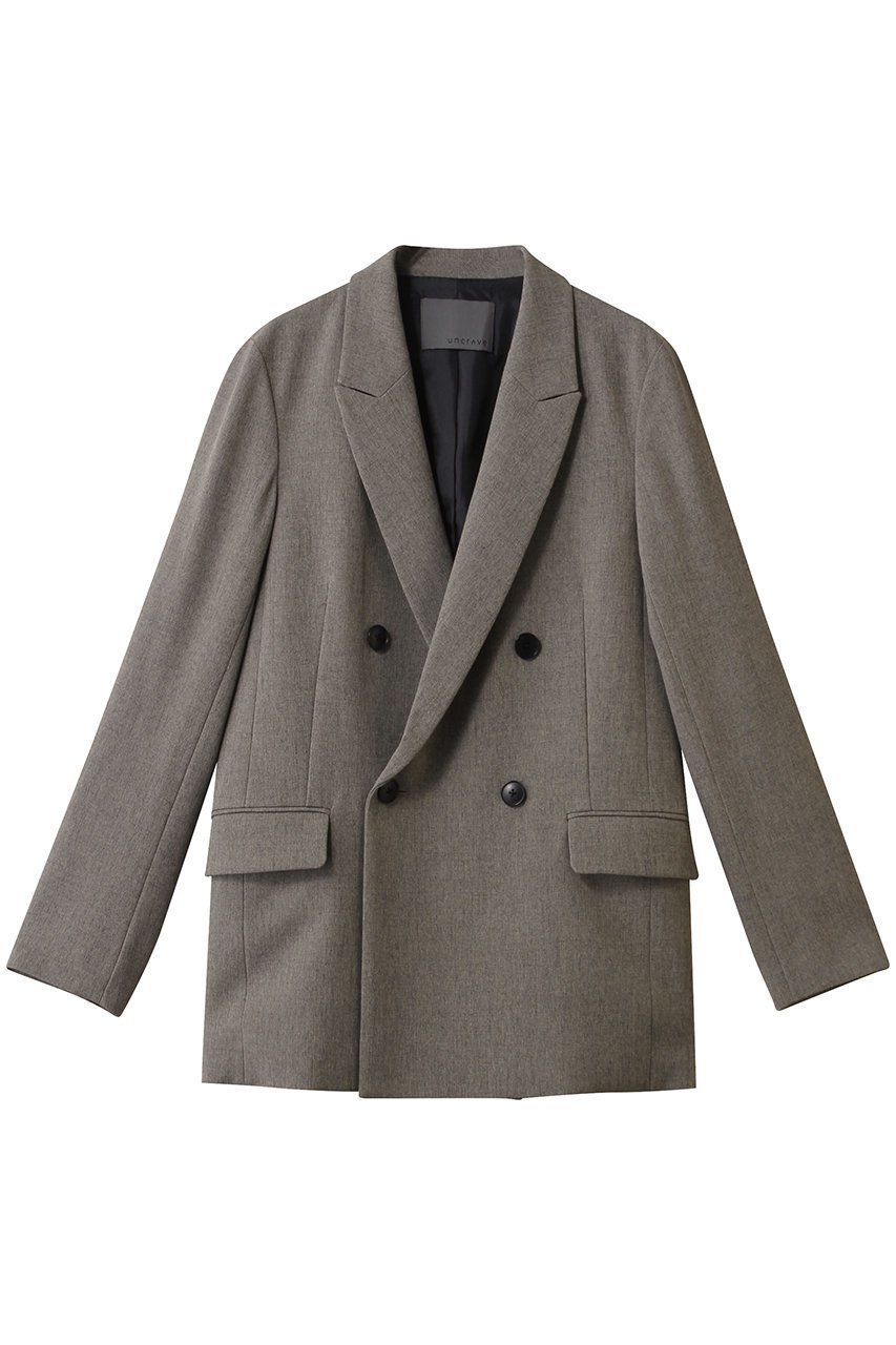 【アンクレイヴ/uncrave】のウォッシャブルウールライクツイル ジャケット インテリア・キッズ・メンズ・レディースファッション・服の通販 founy(ファニー) 　ファッション　Fashion　レディースファッション　Fashion for Women　アウター　Coat / Outerwear Collection　レディースジャケット・軽アウター　Jackets　おすすめ　Recommended / Our Picks　シャンブレー　Chambray, Denim-Like Fabric　ジャケット　Jacket, Outerwear　セットアップ　Set-Up, Coordinated Outfit　ダブル　Double, Double-Breasted　ツイル　Twist, Twisted Detail　バランス　Balance, Style Balance　レギュラー　Regular, Standard Fit　ワイド　Wide, Wide Fit　シャンブレーチャコール|ID: prp329100004696699 ipo3291000000035668680