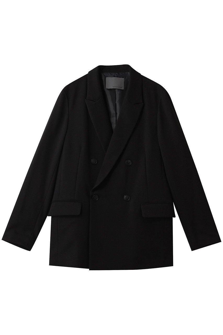 【アンクレイヴ/uncrave】のウォッシャブルウールライクツイル ジャケット インテリア・キッズ・メンズ・レディースファッション・服の通販 founy(ファニー) 　ファッション　Fashion　レディースファッション　Fashion for Women　アウター　Coat / Outerwear Collection　レディースジャケット・軽アウター　Jackets　おすすめ　Recommended / Our Picks　シャンブレー　Chambray, Denim-Like Fabric　ジャケット　Jacket, Outerwear　セットアップ　Set-Up, Coordinated Outfit　ダブル　Double, Double-Breasted　ツイル　Twist, Twisted Detail　バランス　Balance, Style Balance　レギュラー　Regular, Standard Fit　ワイド　Wide, Wide Fit　ブラック|ID: prp329100004696699 ipo3291000000035668686
