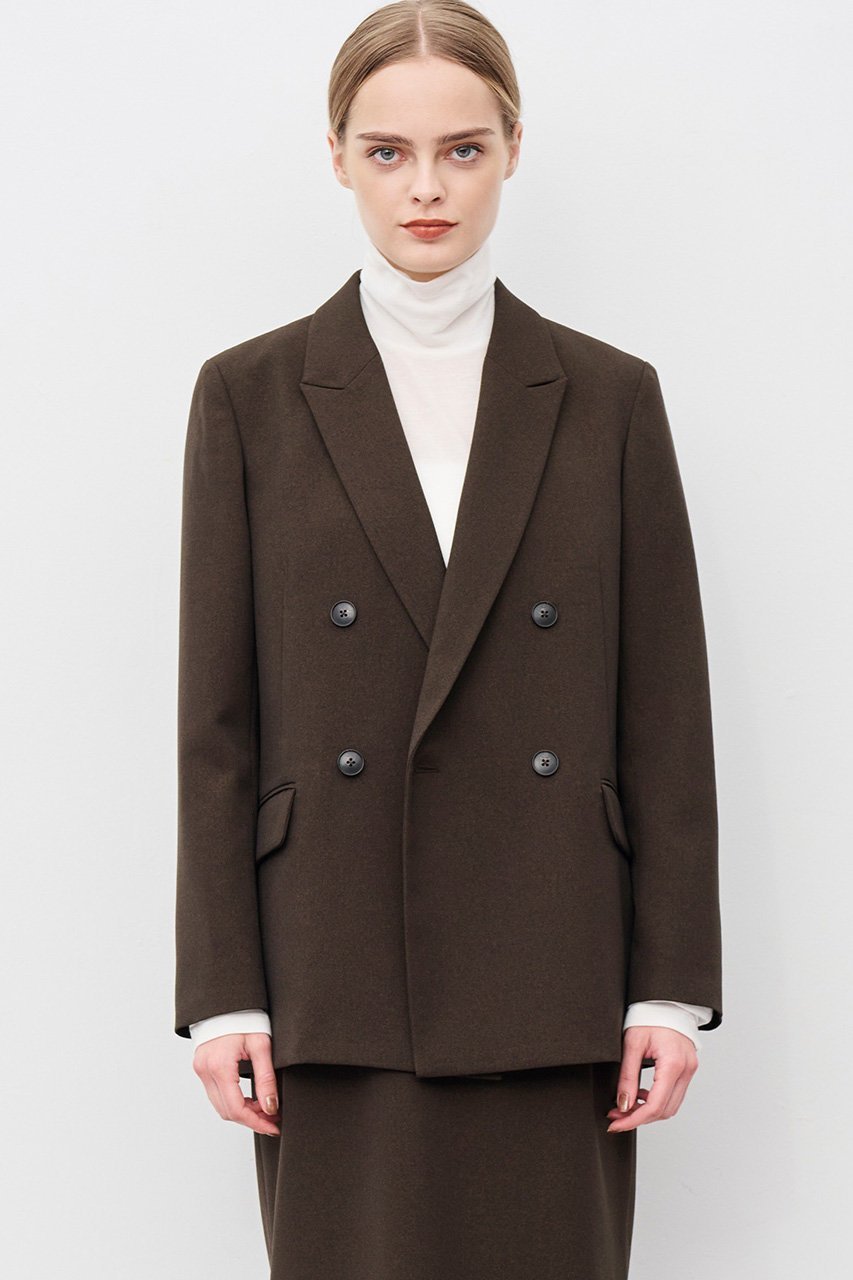 【アンクレイヴ/uncrave】のウォッシャブルウールライクツイル ジャケット 人気、トレンドファッション・服の通販 founy(ファニー) 　ファッション　Fashion　レディースファッション　Fashion for Women　アウター　Coat / Outerwear Collection　レディースジャケット・軽アウター　Jackets　おすすめ　Recommended / Our Picks　シャンブレー　Chambray, Denim-Like Fabric　ジャケット　Jacket, Outerwear　セットアップ　Set-Up, Coordinated Outfit　ダブル　Double, Double-Breasted　ツイル　Twist, Twisted Detail　バランス　Balance, Style Balance　レギュラー　Regular, Standard Fit　ワイド　Wide, Wide Fit　other-5|ID: prp329100004696699 ipo3291000000035706767