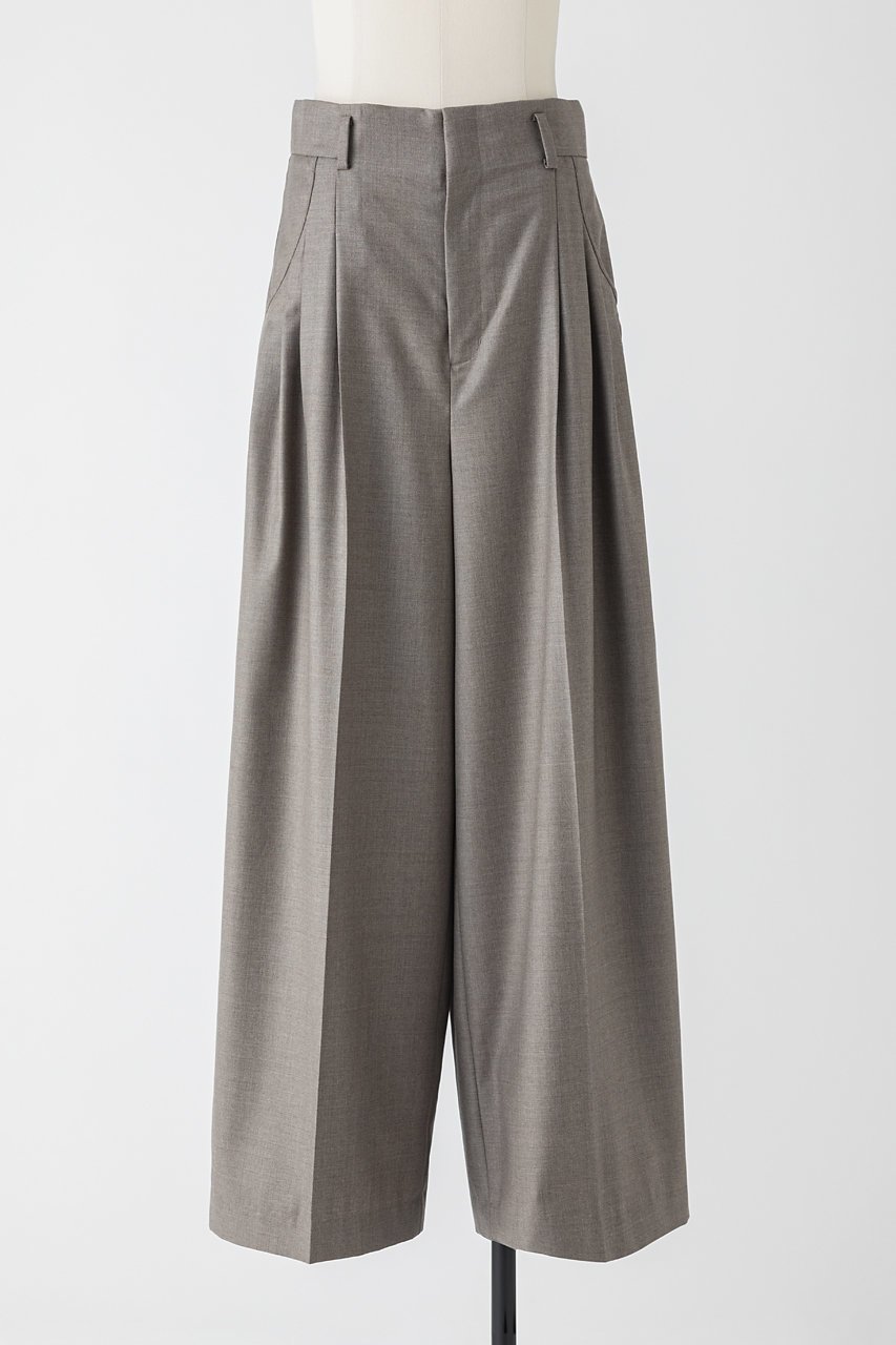 【オーヴィル/EAUVIRE】の3タックワイドパンツ インテリア・キッズ・メンズ・レディースファッション・服の通販 founy(ファニー) 　ファッション　Fashion　レディースファッション　Fashion for Women　パンツ　Pants & Trousers　イタリア　Italy　エレガント 上品　Elegant　ツイル　Twist, Twisted Detail　メンズ　Men's, Menswear　ワイド　Wide, Wide Fit　人気　Popular, Best Seller　再入荷　Restock / Back in Stock　定番　Standard, Basic Item　ブラウン|ID: prp329100004696701 ipo3291000000036128783