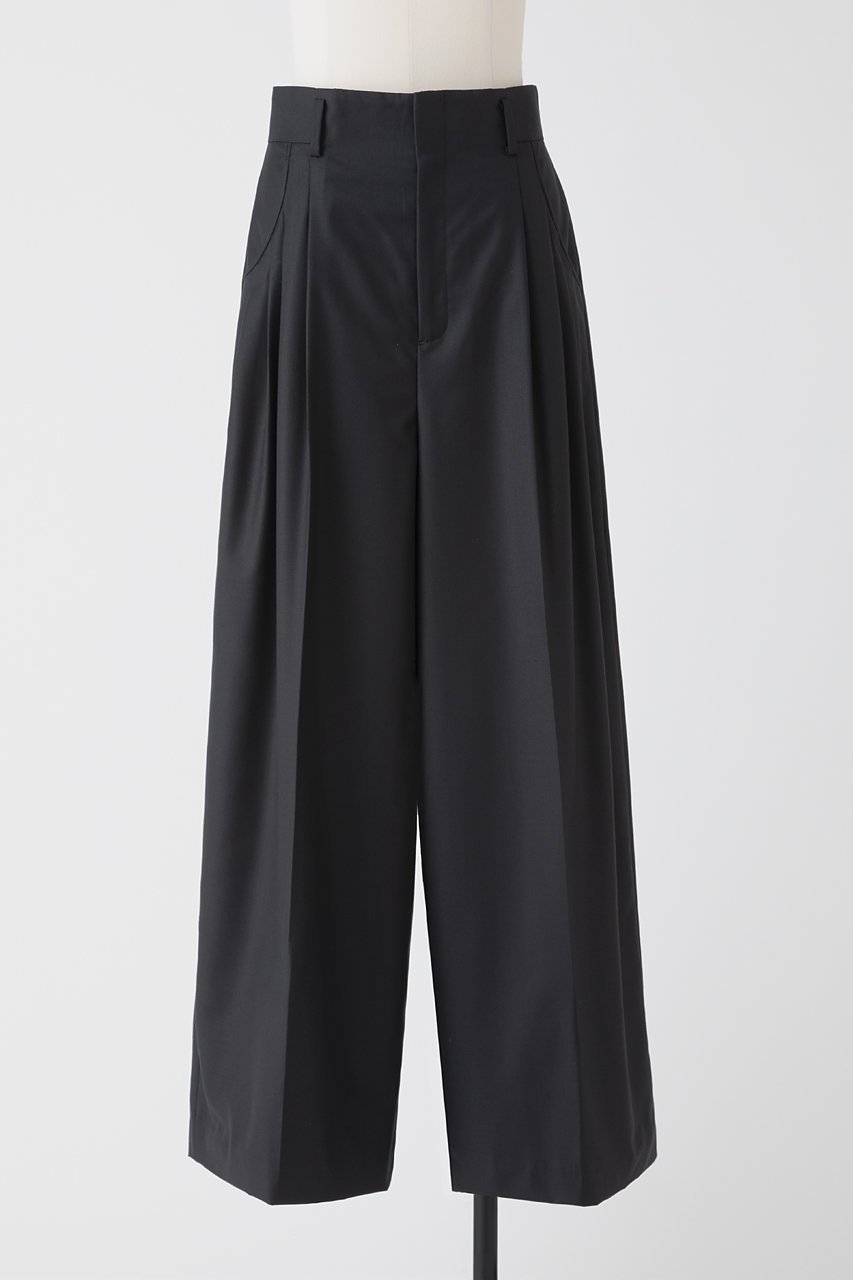 【オーヴィル/EAUVIRE】の3タックワイドパンツ インテリア・キッズ・メンズ・レディースファッション・服の通販 founy(ファニー) 　ファッション　Fashion　レディースファッション　Fashion for Women　パンツ　Pants & Trousers　イタリア　Italy　エレガント 上品　Elegant　ツイル　Twist, Twisted Detail　メンズ　Men's, Menswear　ワイド　Wide, Wide Fit　人気　Popular, Best Seller　再入荷　Restock / Back in Stock　定番　Standard, Basic Item　ブラック|ID: prp329100004696701 ipo3291000000036128784