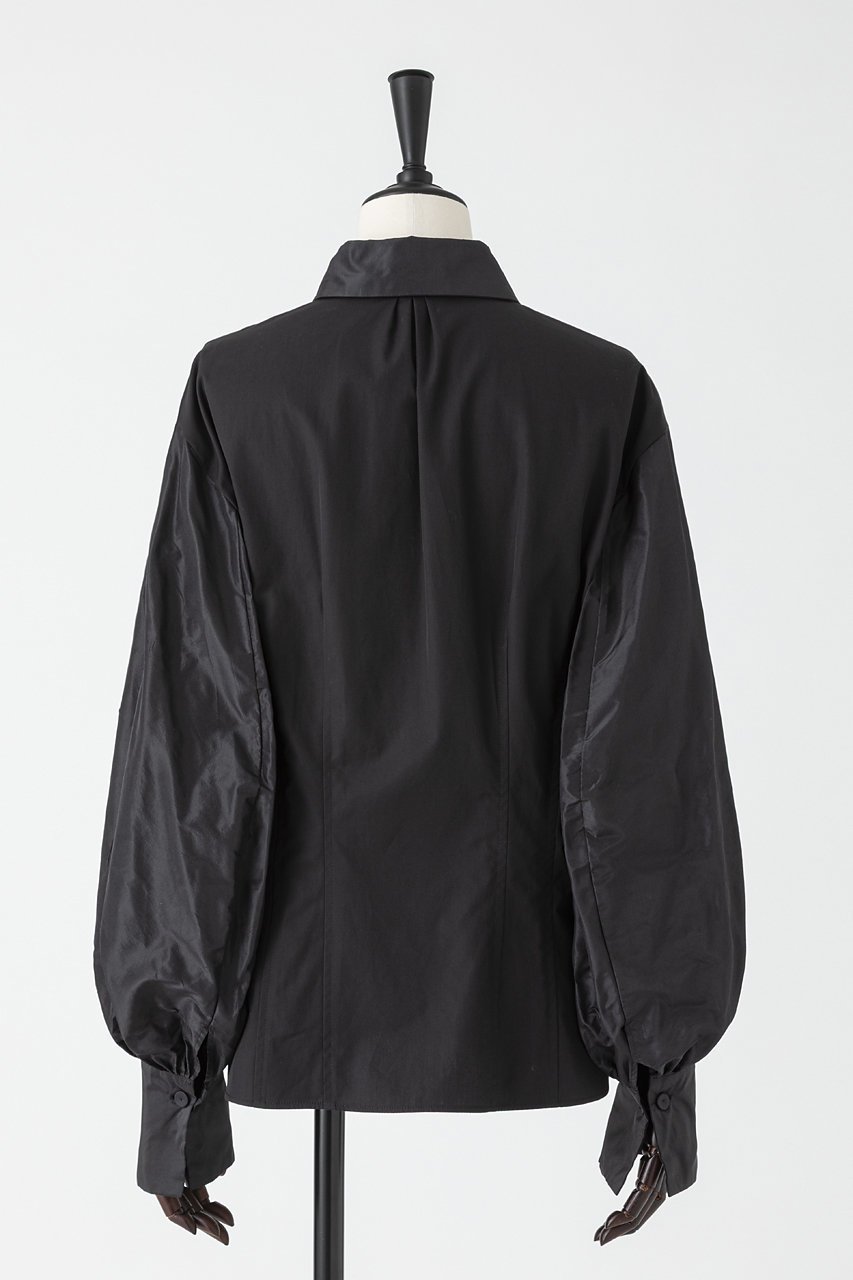 【オーヴィル/EAUVIRE】のタフタスリーブシャツ 人気、トレンドファッション・服の通販 founy(ファニー) 　ファッション　Fashion　レディースファッション　Fashion for Women　トップス・カットソー　Cut & Sew Tops　シャツ・ブラウス・オフィスカジュアル　Elegant Blouses & Button-Ups　イタリア　Italy　カフス　Cuff Design　コンビ　Combo, Combination Style　シェイプ　Shape, Slim Fit　シルク　Silk, 100% Silk　スリーブ　Sleeve, Long Sleeve / Short Sleeve　タイプライター　Typewriter Fabric, Crisp Cotton　タフタ　Taffeta, Structured Fabric　ロング　Long, Long-Length　再入荷　Restock / Back in Stock　other-3|ID: prp329100004696703 ipo3291000000035841550