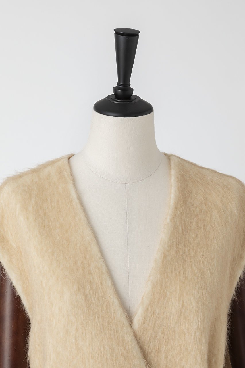 【オーヴィル/EAUVIRE】のソフトシャギージレ 人気、トレンドファッション・服の通販 founy(ファニー) 　ファッション　Fashion　レディースファッション　Fashion for Women　アウター　Coat / Outerwear Collection　レディースジャケット・軽アウター　Jackets　イタリア　Italy　サテン　Satin, Glossy Fabric　シルク　Silk, 100% Silk　ジャケット　Jacket, Outerwear　スペシャル　Special, Limited Edition　スリット　Slit, Slit Detail　プリント　Print, Printed Pattern　ベスト　Vest, Waistcoat　other-4|ID: prp329100004696704 ipo3291000000036833078