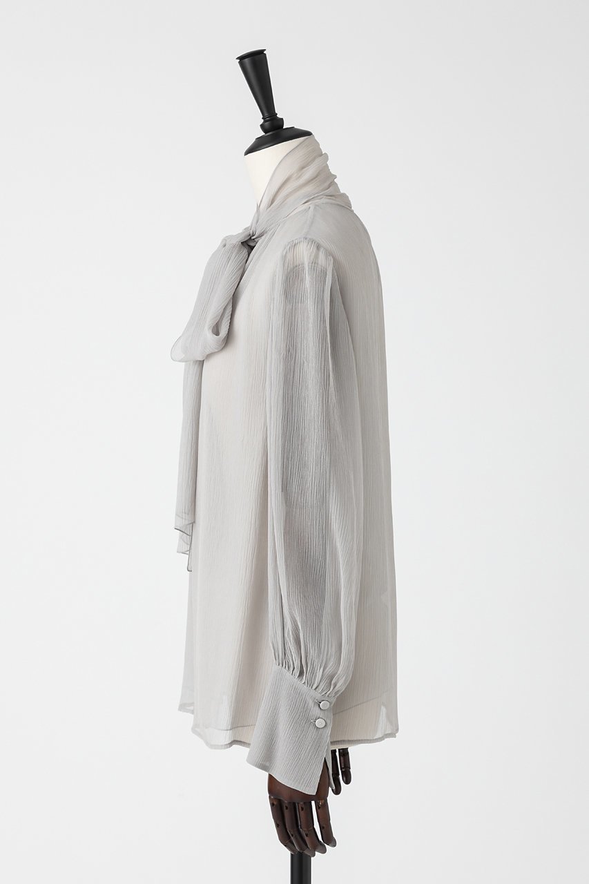 【オーヴィル/EAUVIRE】のボウタイブラウス 人気、トレンドファッション・服の通販 founy(ファニー) 　ファッション　Fashion　レディースファッション　Fashion for Women　トップス・カットソー　Cut & Sew Tops　シャツ・ブラウス・オフィスカジュアル　Elegant Blouses & Button-Ups　カフス　Cuff Design　シルク　Silk, 100% Silk　ジャケット　Jacket, Outerwear　スリーブ　Sleeve, Long Sleeve / Short Sleeve　ロング　Long, Long-Length　エレガント 上品　Elegant　other-2|ID: prp329100004696705 ipo3291000000033917014