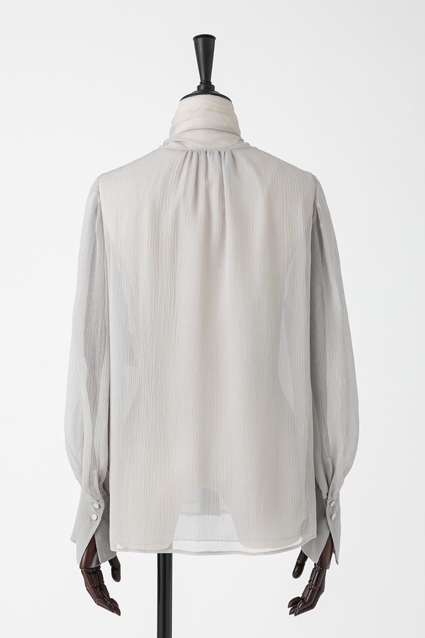 【オーヴィル/EAUVIRE】のボウタイブラウス 人気、トレンドファッション・服の通販 founy(ファニー) 　ファッション　Fashion　レディースファッション　Fashion for Women　トップス・カットソー　Cut & Sew Tops　シャツ・ブラウス・オフィスカジュアル　Elegant Blouses & Button-Ups　カフス　Cuff Design　シルク　Silk, 100% Silk　ジャケット　Jacket, Outerwear　スリーブ　Sleeve, Long Sleeve / Short Sleeve　ロング　Long, Long-Length　エレガント 上品　Elegant　other-3|ID: prp329100004696705 ipo3291000000033917015