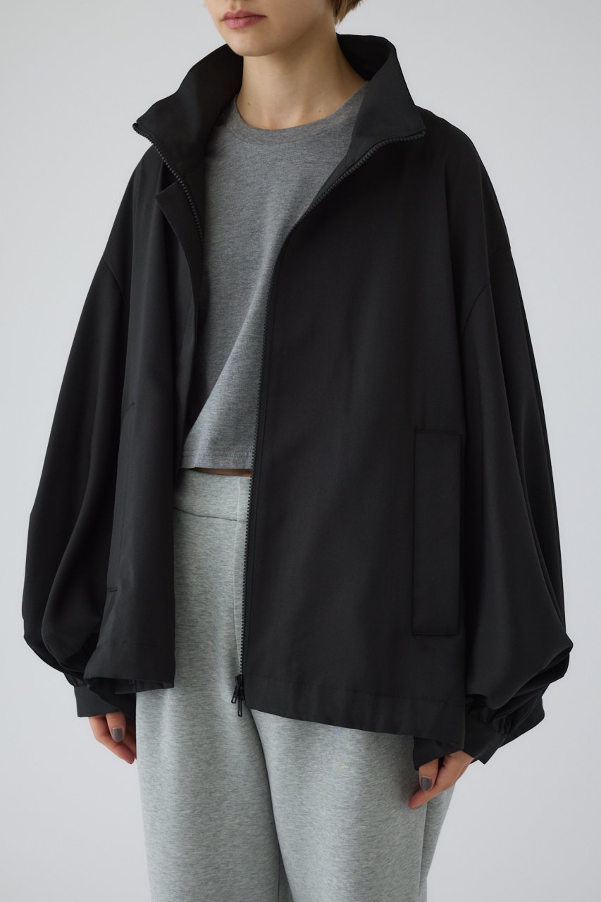 【リムアーク/RIM.ARK】のStand collar tuck sleeve BZ/ブルゾン インテリア・キッズ・メンズ・レディースファッション・服の通販 founy(ファニー) 　ファッション　Fashion　レディースファッション　Fashion for Women　アウター　Coat / Outerwear Collection　レディースジャケット・軽アウター　Jackets　ブルゾンジャケット・スポーティアウター　Blouson Jackets　ウォッシャブル　Machine Washable　シルク　Silk, 100% Silk　ジャケット　Jacket, Outerwear　スリーブ　Sleeve, Long Sleeve / Short Sleeve　ツイル　Twist, Twisted Detail　ドレープ　Drape, Draping Fabric　ブルゾン　Blouson, Bomber Jacket　リネン　Linen, Linen Fabric　新作・新入荷　New Arrivals / New In　洗える　Machine Washable　ブラック|ID: prp329100004696706 ipo3291000000033917023