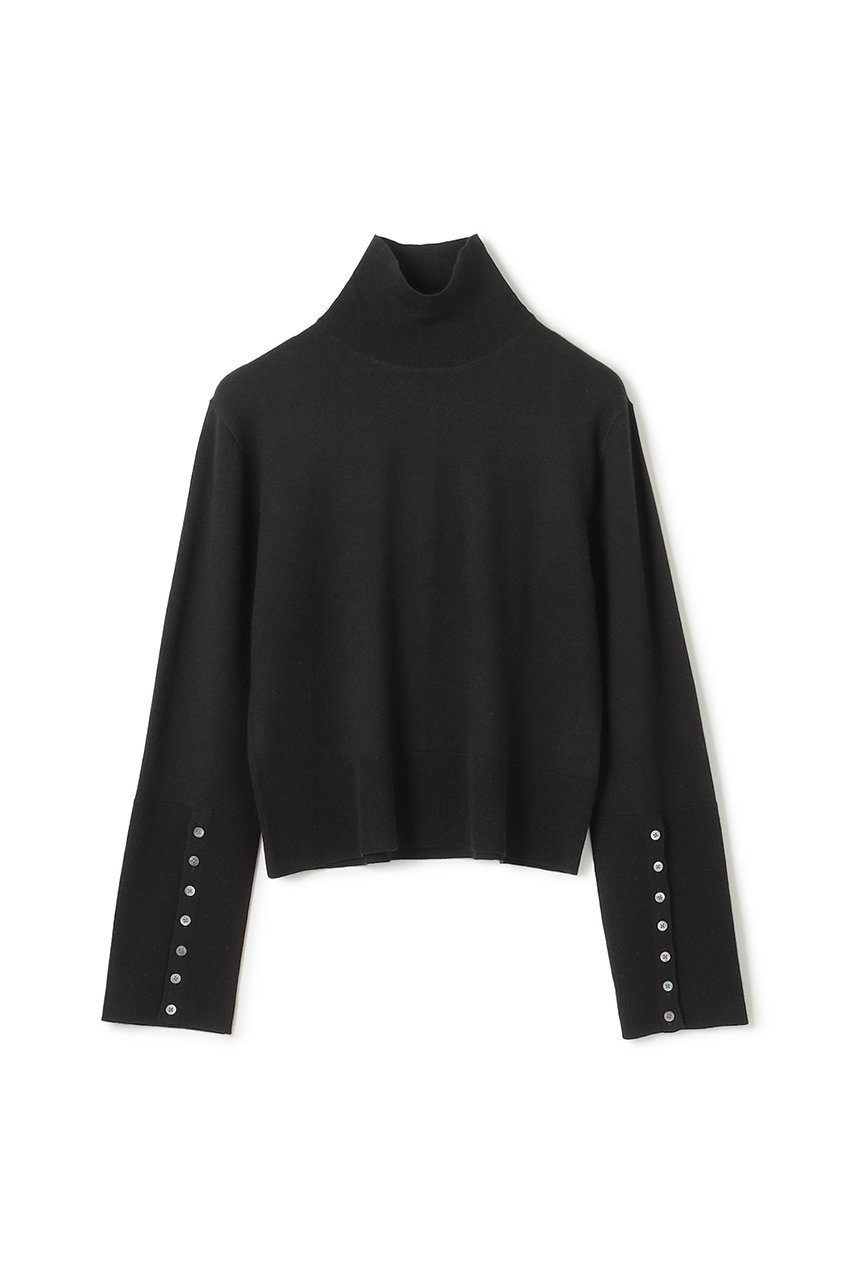 【アンクレイヴ/uncrave】のハイゲージニット タートルトップス インテリア・キッズ・メンズ・レディースファッション・服の通販 founy(ファニー) 　ファッション　Fashion　レディースファッション　Fashion for Women　トップス・カットソー　Cut & Sew Tops　ニット　Knit Tops & Sweaters　カジュアルプルオーバー・ニットトップス　Pullovers & Knit Tops / Casual Pullovers　シルク　Silk, 100% Silk　スリット　Slit, Slit Detail　ハイネック　High Neck, Mock Neck　フレア　Flare, Flared　新作・新入荷　New Arrivals / New In　ブラック|ID: prp329100004696708 ipo3291000000033917043