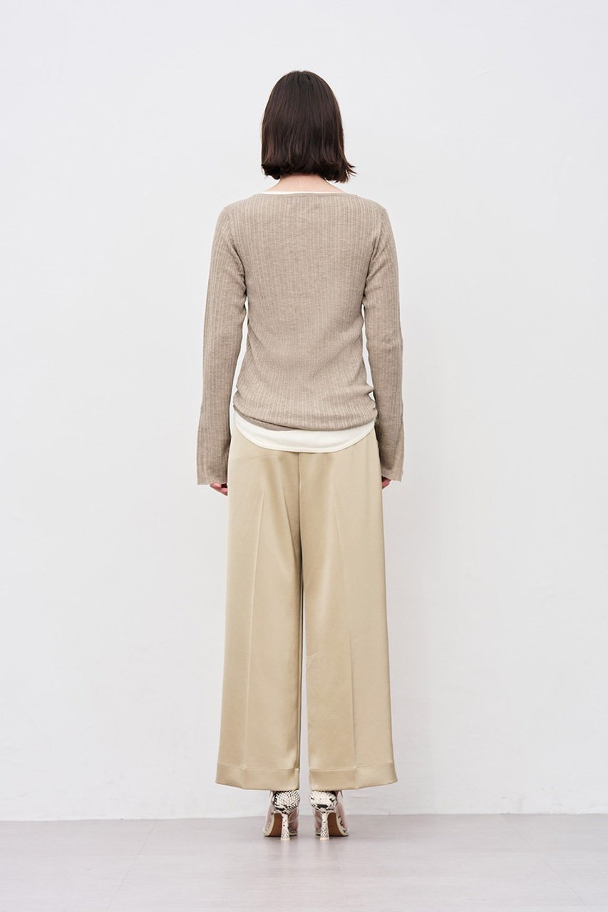 【アンクレイヴ/uncrave】のハイゲージニット ヘンリーネックトップス 人気、トレンドファッション・服の通販 founy(ファニー) 　ファッション　Fashion　レディースファッション　Fashion for Women　トップス・カットソー　Cut & Sew Tops　ニット　Knit Tops & Sweaters　カジュアルプルオーバー・ニットトップス　Pullovers & Knit Tops / Casual Pullovers　おすすめ　Recommended / Our Picks　シルク　Silk, 100% Silk　スリット　Slit, Slit Detail　フィット　Fit, Slim Fit　フレア　Flare, Flared　新作・新入荷　New Arrivals / New In　other-6|ID: prp329100004696709 ipo3291000000033917058