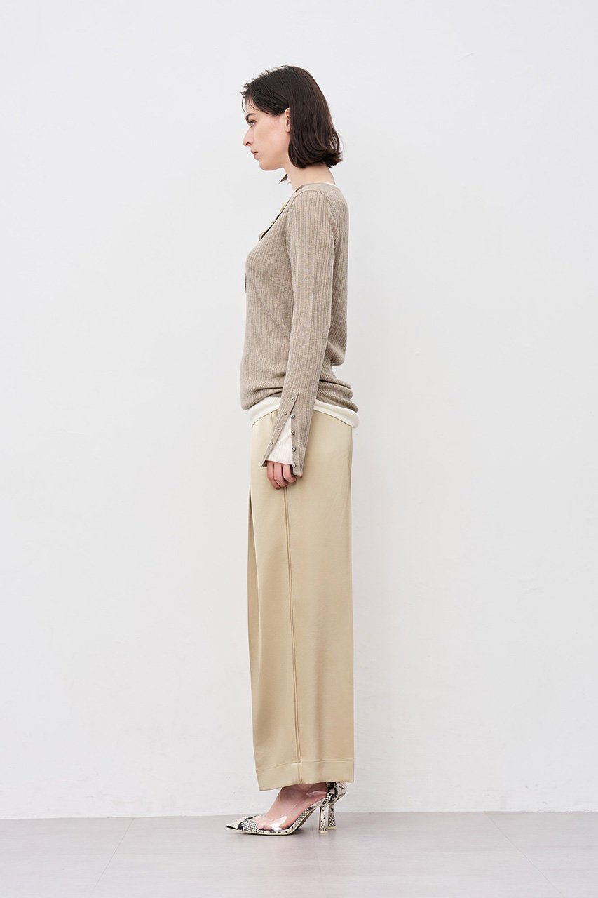 【アンクレイヴ/uncrave】のハイゲージニット ヘンリーネックトップス 人気、トレンドファッション・服の通販 founy(ファニー) 　ファッション　Fashion　レディースファッション　Fashion for Women　トップス・カットソー　Cut & Sew Tops　ニット　Knit Tops & Sweaters　カジュアルプルオーバー・ニットトップス　Pullovers & Knit Tops / Casual Pullovers　おすすめ　Recommended / Our Picks　シルク　Silk, 100% Silk　スリット　Slit, Slit Detail　フィット　Fit, Slim Fit　フレア　Flare, Flared　other-8|ID: prp329100004696709 ipo3291000000035586271