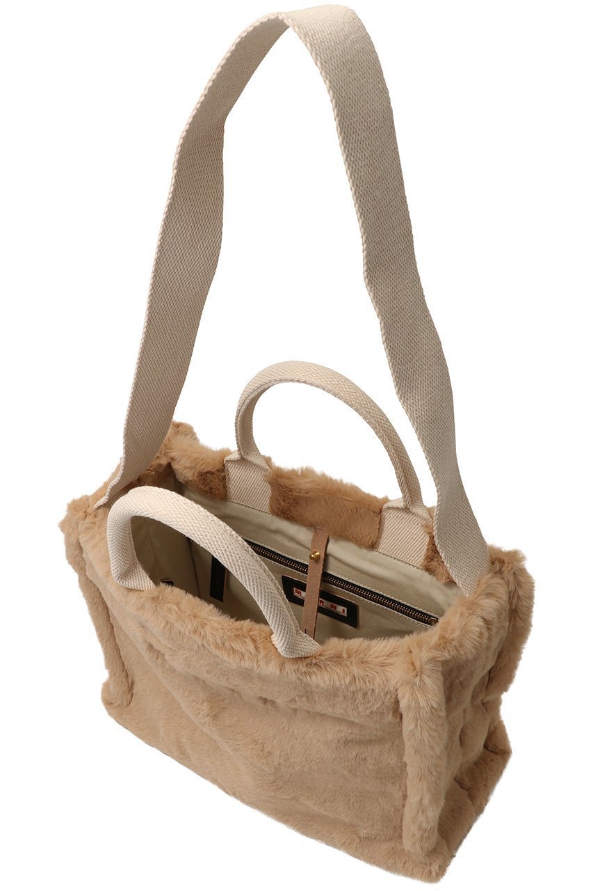 【マルニ/MARNI】のフェイクファー 2wayトートバッグ 人気、トレンドファッション・服の通販 founy(ファニー) 　ファッション　Fashion　レディースファッション　Fashion for Women　バッグ　Bags　スクエア　Square, Square Shape　フェイクファー　Faux Fur, Imitation Fur　フォルム　Silhouette, Form　新作・新入荷　New Arrivals / New In　A/W・秋冬　Autumn/Winter　other-5|ID: prp329100004696715 ipo3291000000033917101
