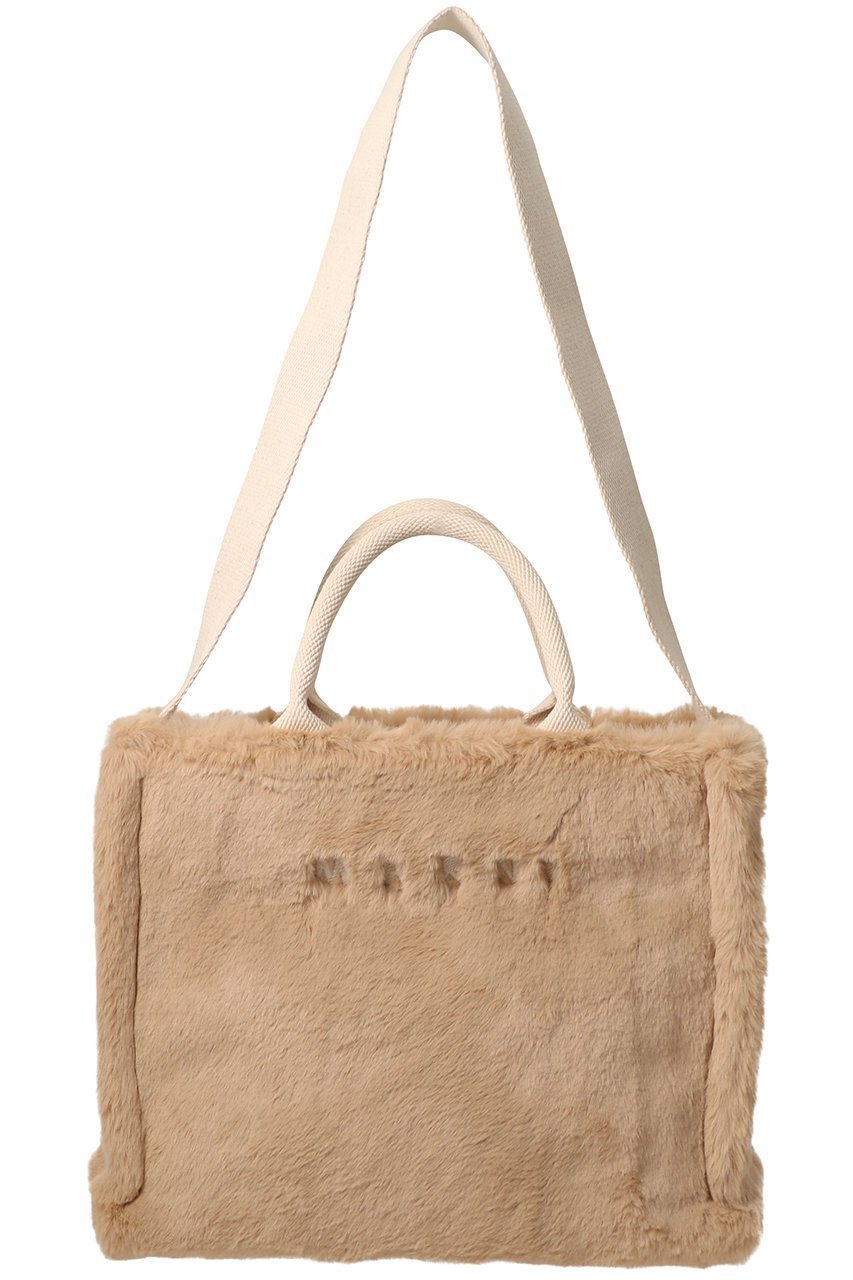 【マルニ/MARNI】のフェイクファー 2wayトートバッグ 人気、トレンドファッション・服の通販 founy(ファニー) 　ファッション　Fashion　レディースファッション　Fashion for Women　バッグ　Bags　スクエア　Square, Square Shape　フェイクファー　Faux Fur, Imitation Fur　フォルム　Silhouette, Form　A/W・秋冬　Autumn/Winter　 other-1|ID: prp329100004696715 ipo3291000000036204640