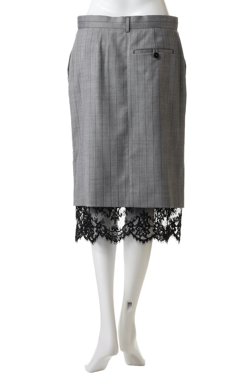 【ステラ マッカートニー/STELLA McCARTNEY】のレースヘムテーラードスカート 人気、トレンドファッション・服の通販 founy(ファニー) 　ファッション　Fashion　レディースファッション　Fashion for Women　スカート　Skirts　エレガント 上品　Elegant　ストライプ　Stripe, Striped Pattern　フェミニン　Feminine, Girly　ヘムライン　Hemline, Bottom Cut　レース　Lace, Lace Fabric　A/W・秋冬　Autumn/Winter　other-4|ID: prp329100004696720 ipo3291000000035695338