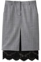 【ステラ マッカートニー/STELLA McCARTNEY】のレースヘムテーラードスカート グレー|ID: prp329100004696720 ipo3291000000036128815